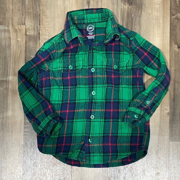 OshKosh B'gosh Other - $1 - Wonder Nation Green and Blue Plaid Button Down Shirt